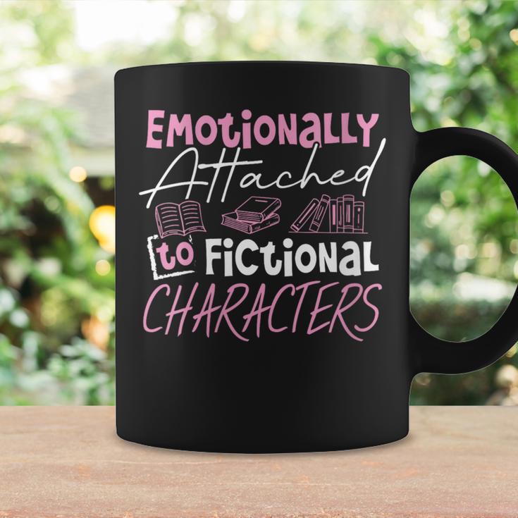 Women's Emotionally Attached To Fictional Characters Books Graphic Print Coffee Mug Gifts ideas