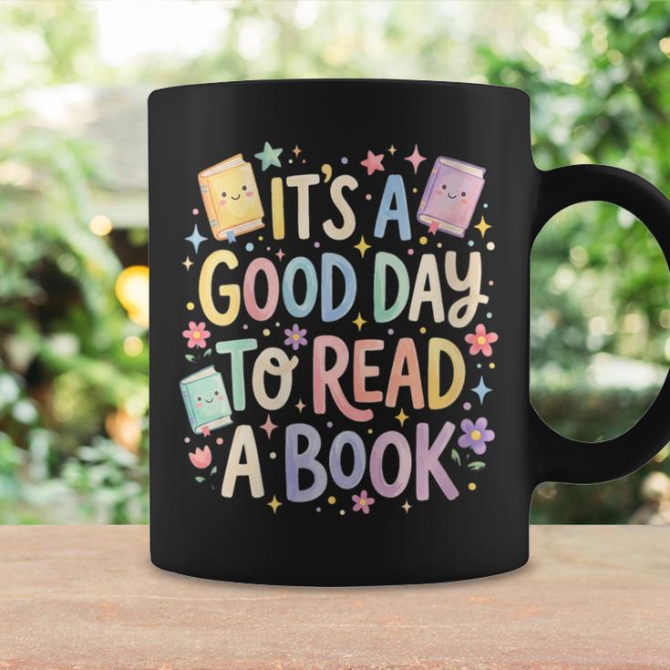 Women's It’s A Good Day To Read A Book Cute Teacher Reading Graphic Print Coffee Mug Gifts ideas