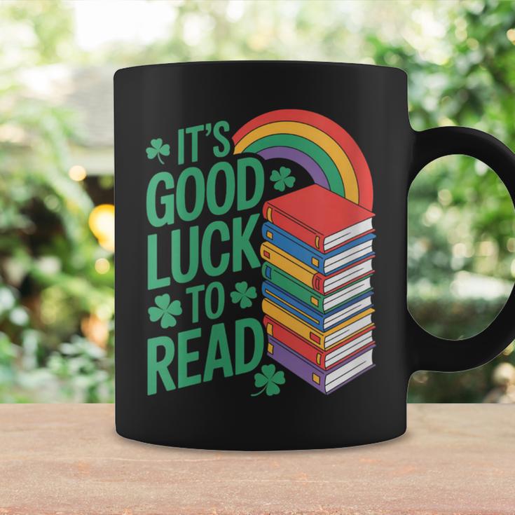Women's Its Good Luck To Read Rainbow Reading Books Graphic Print Coffee Mug Gifts ideas