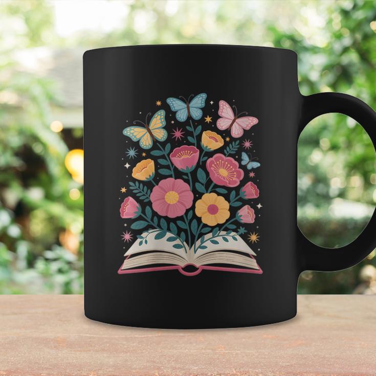 Women's Open Book Flowers Butterflies Blooming Saying Graphic Print Coffee Mug Gifts ideas