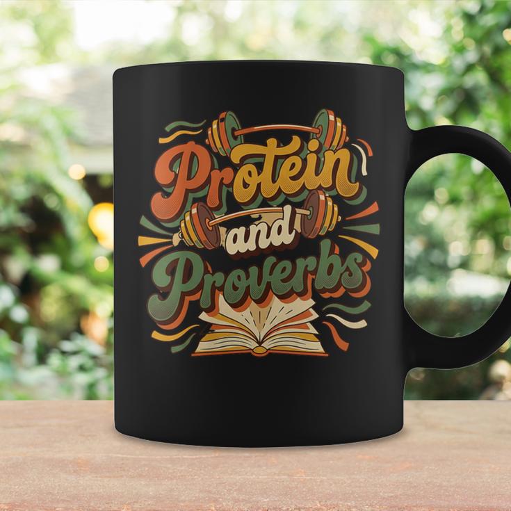 Women's Protein And Proverbs Protein Workout Book Lover Retro Graphic Print Coffee Mug Gifts ideas Women's Protein And Proverbs Protein Workout Book Lover Retro Graphic Print Coffee Mug Gifts ideas