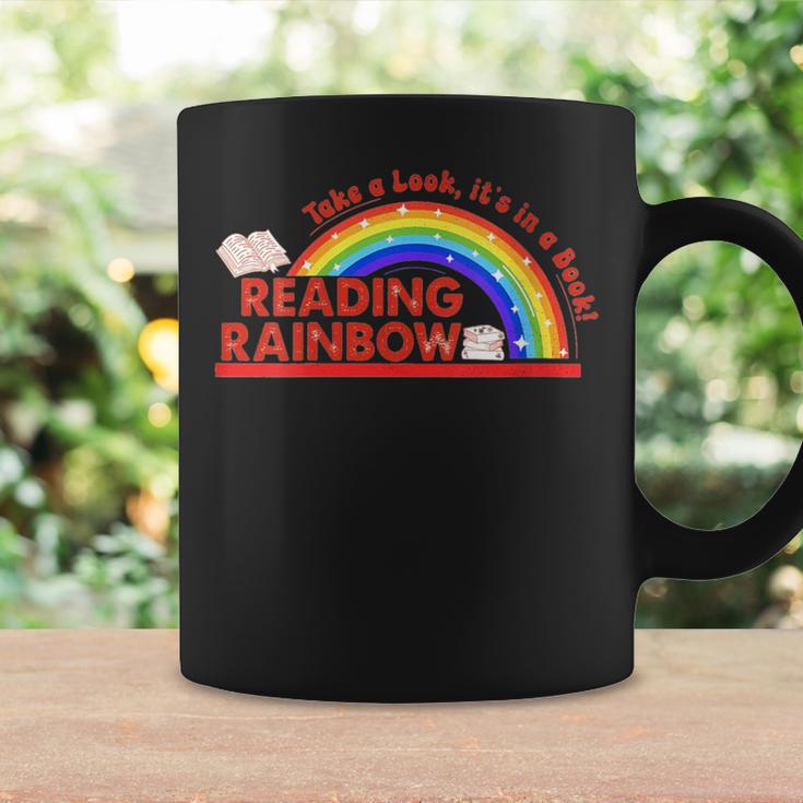 Women's Retro Rainbow Take A Look It's In A Book Reading Bookworm Graphic Print Coffee Mug Gifts ideas Women's Retro Rainbow Take A Look It's In A Book Reading Bookworm Graphic Print Coffee Mug Gifts ideas