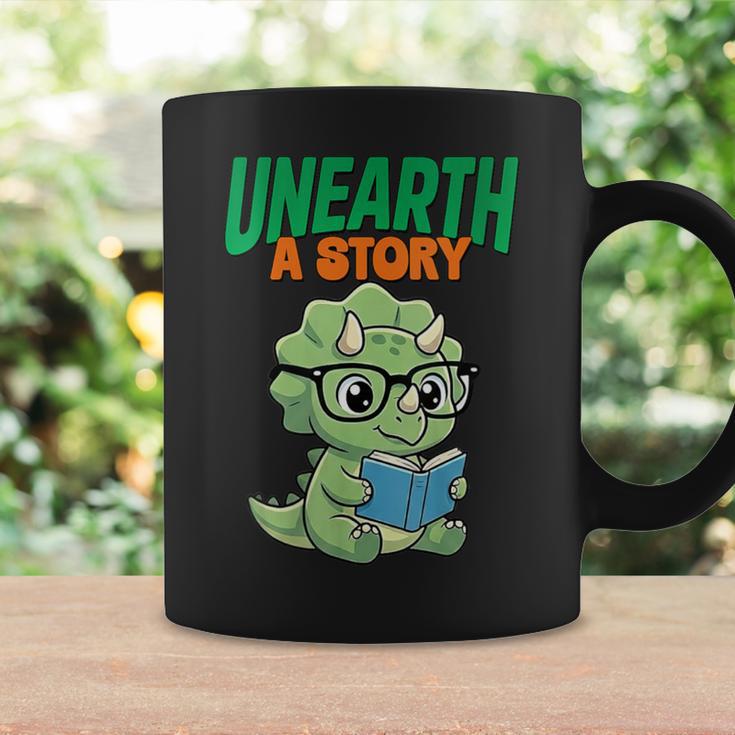 Women's Unearth a Story Summer Reading 2026 Triceratops Dino Book Graphic Print Coffee Mug Gifts ideas Women's Unearth a Story Summer Reading 2026 Triceratops Dino Book Graphic Print Coffee Mug Gifts ideas