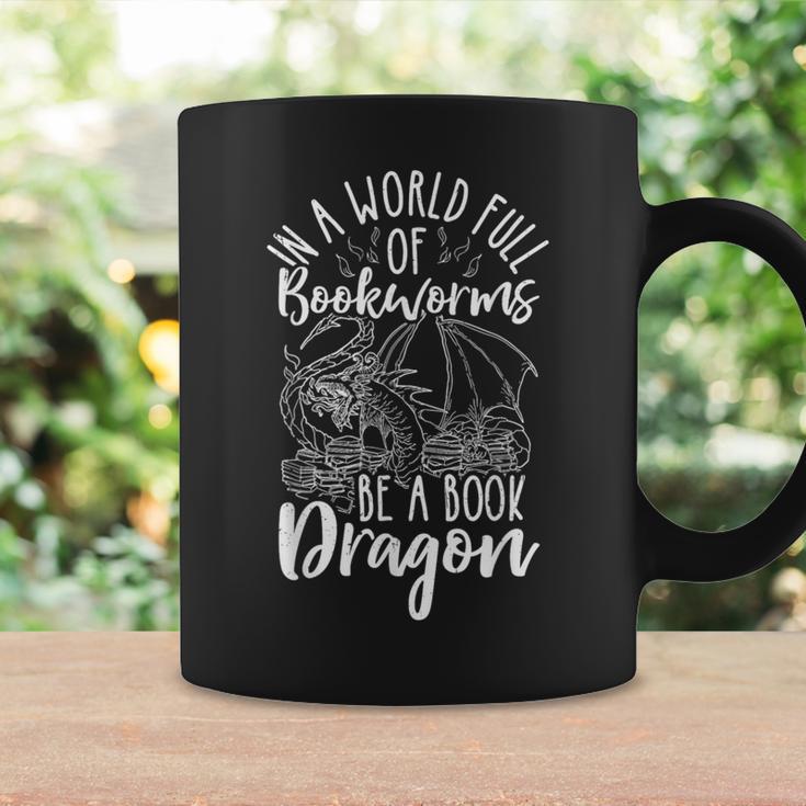 IN A WORLD FULL OF BOOKWORMS BE A Book Dragon Reader Graphic Print Coffee Mug Gifts ideas