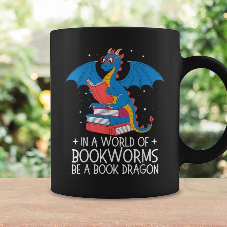 In A World Full Of Bookworms Be A Book Dragon Reading Graphic Print Coffee Mug Gifts ideas In A World Full Of Bookworms Be A Book Dragon Reading Graphic Print Coffee Mug Gifts ideas