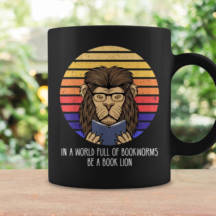 In A World Full Of Bookworms Be A Book Lion Dragon Reading Graphic Print Coffee Mug Gifts ideas