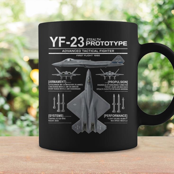 Yf-23ステルス戦闘機ミリタリージェットスペックインフォグラフィック コーヒーマグ ギフトのアイデア