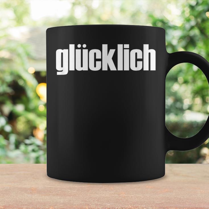 「Glücklich」・ハッピー・ドイツ語デザイン コーヒーマグ ギフトのアイデア