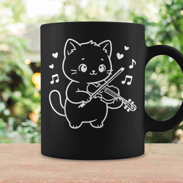 かわいい猫がバイオリンを弾くフィドラーのフォークミュージック コーヒーマグ ギフトのアイデア