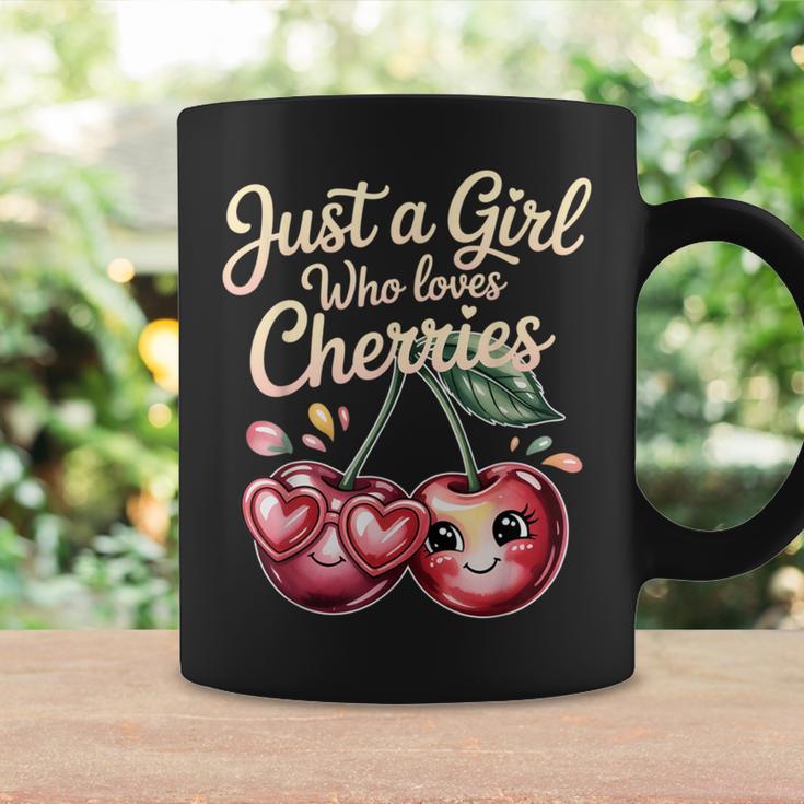 さくらんぼが大好きな女の子チェリーフルーツ好き コーヒーマグ ギフトのアイデア