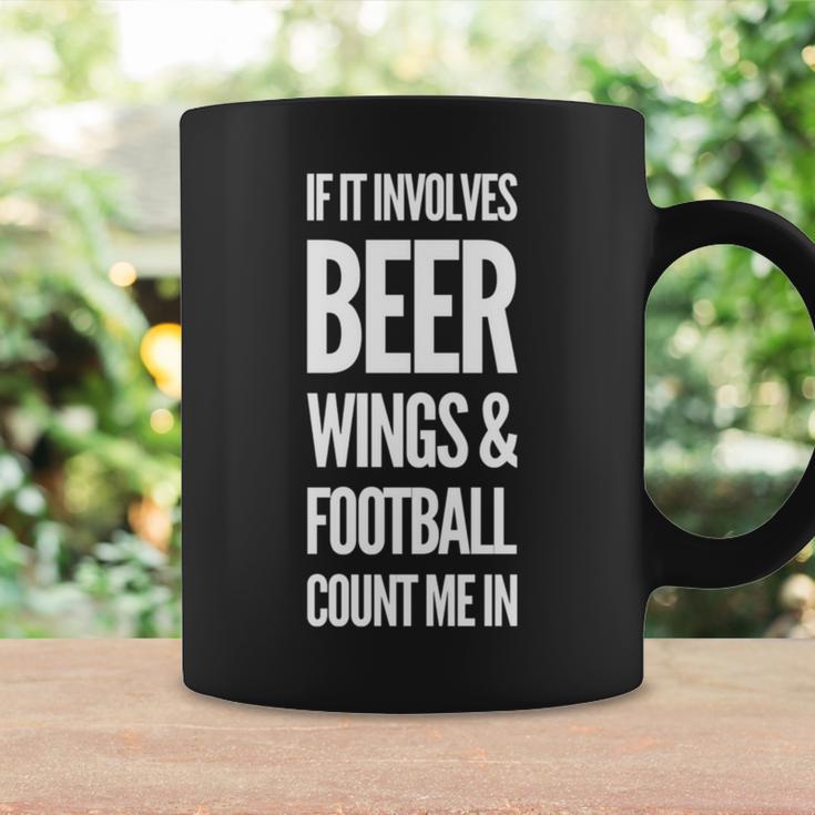 それがビールの翼とフットボールを含むなら、私をカウントイン 長袖tシャツ コーヒーマグ ギフトのアイデア