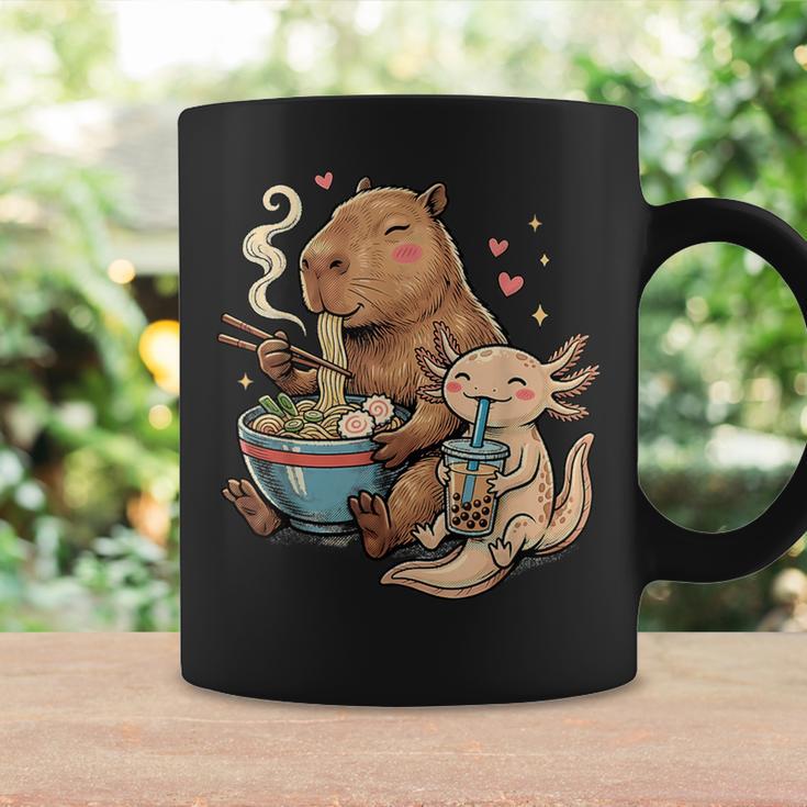 カピバラ×ウーパールーパー ラーメン&タピオカ かわいい コーヒーマグ ギフトのアイデア