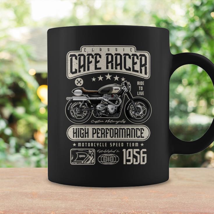 カフェ レーサー バイクの誕生日 1956 年生まれのバイカー 長袖tシャツ コーヒーマグ ギフトのアイデア