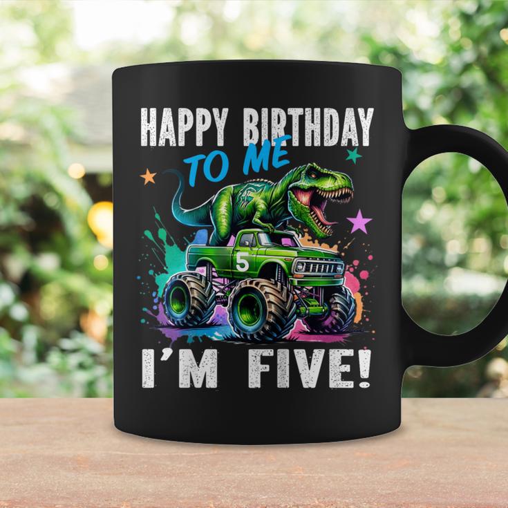 キッズ ハッピーモンスタートラックがテーマの5歳の誕生日 5歳 男の子 5歳 コーヒーマグ ギフトのアイデア
