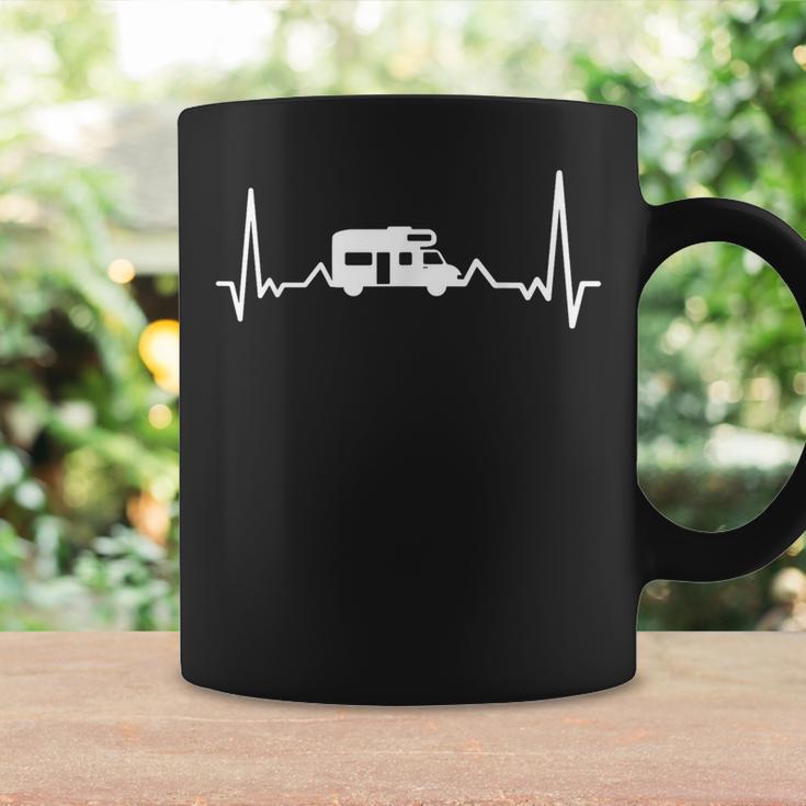 キャンプ ハートビート Ekg キャンピングカー キャンピングカー コーヒーマグ ギフトのアイデア