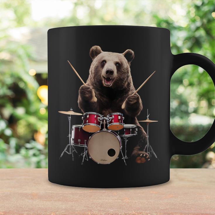 クマの演奏 ドラム リアル コーヒーマグ ギフトのアイデア