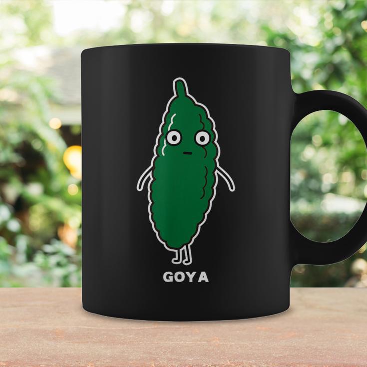 ゴーヤ ゴーヤー 顔 イラスト かわいい おもしろ 面白い 簡単 シンプル ゆるい 野菜 コーヒーマグ ギフトのアイデア