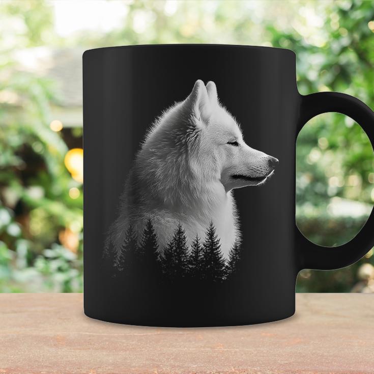 サモエド 犬 グラフィック ペット イラスト サモエド コーヒーマグ ギフトのアイデア
