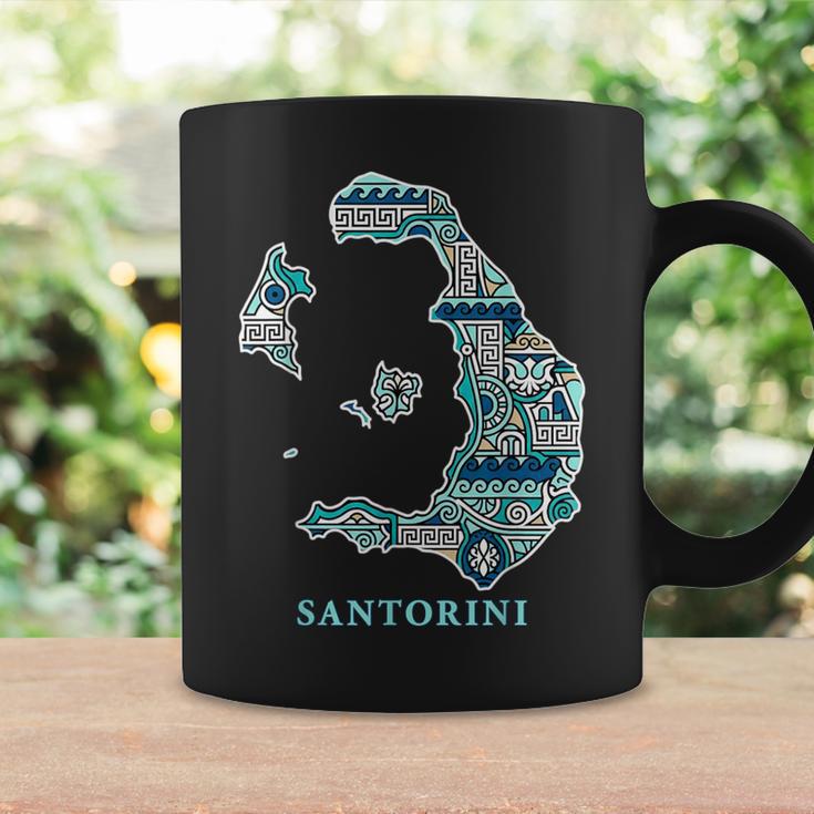 サントリーニ島 ギリシャ 地図 ギリシャ柄 旅行 休暇 コーヒーマグ ギフトのアイデア