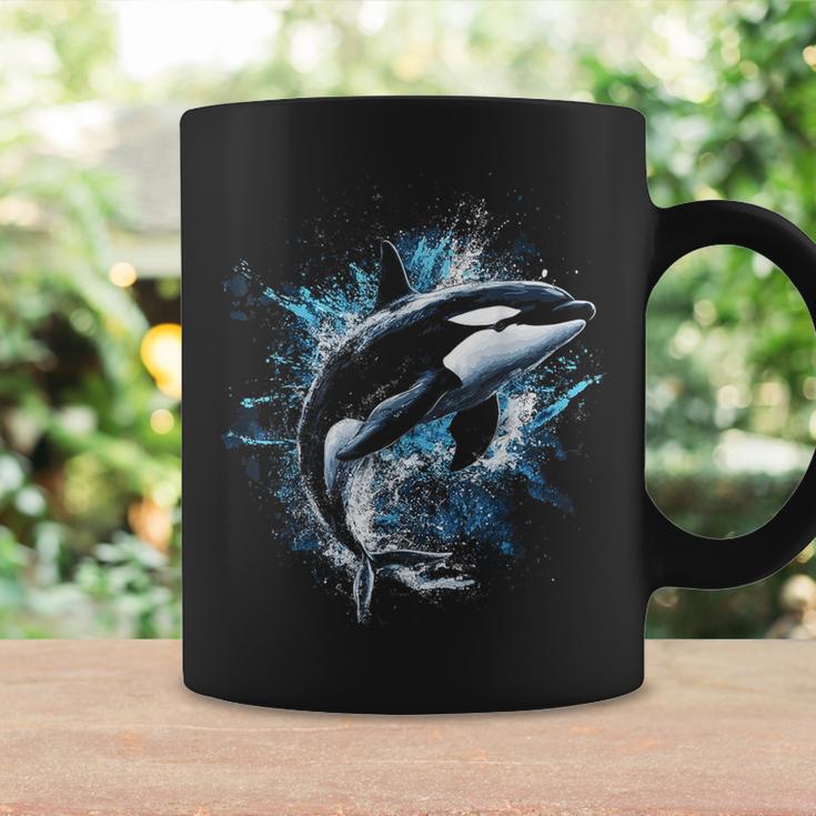 シャチ 動物 モチーフ アート シャチ コーヒーマグ ギフトのアイデア