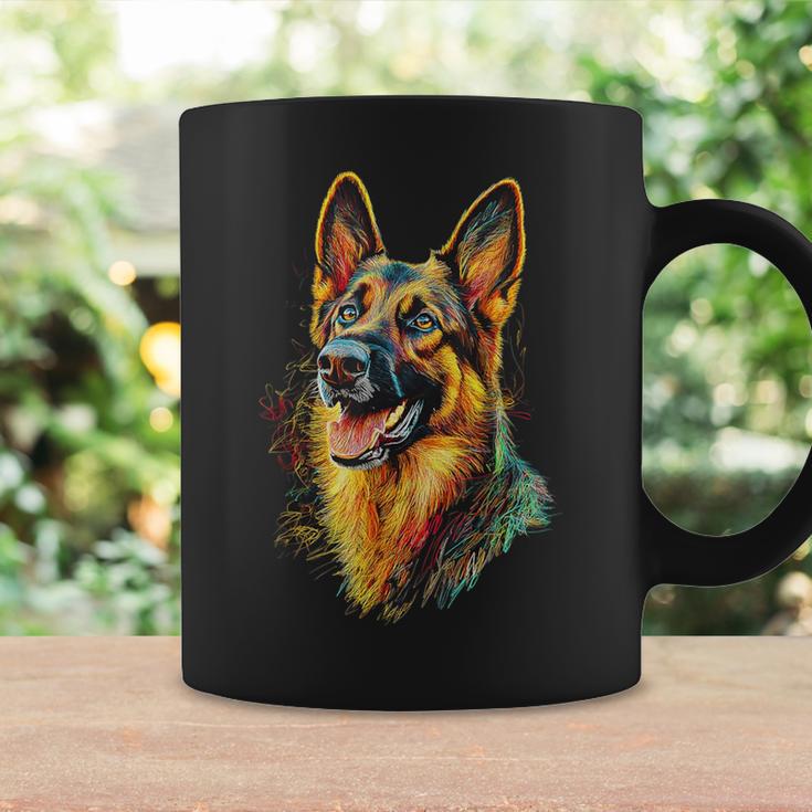 ジャーマンシェパード 犬 モチーフ ペット イラスト ジャーマンシェパード コーヒーマグ ギフトのアイデア