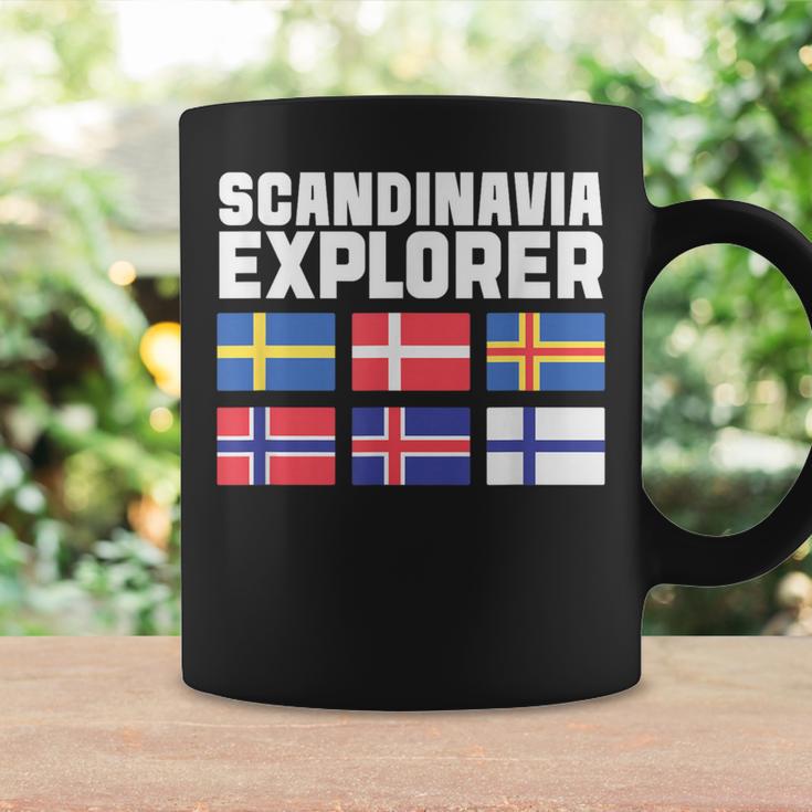 スカンジナビア エクスプローラー フラグ スウェーデン ノルウェー アイスランド コーヒーマグ ギフトのアイデア