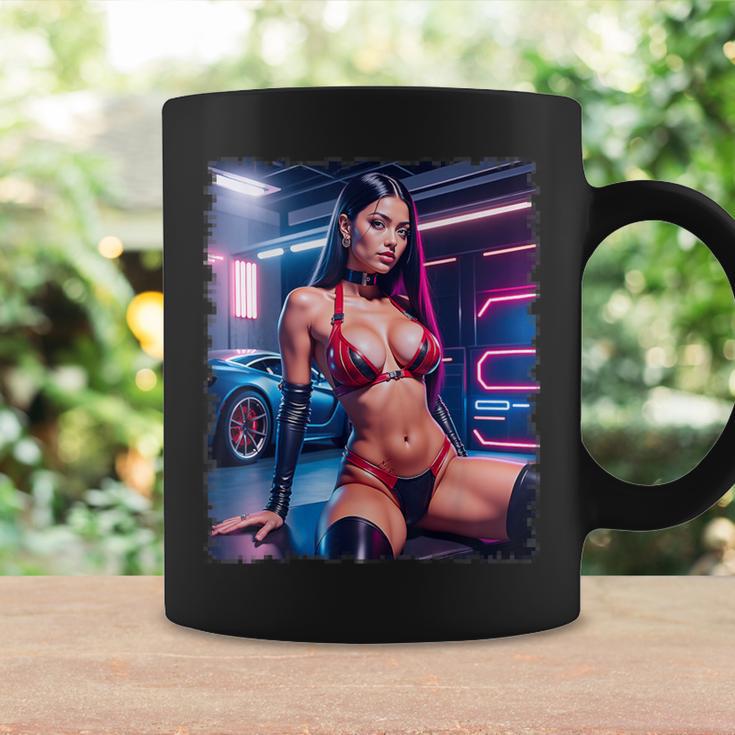 セクシーガールグラフィックtシャツ セクシーラティーナビキニモデル&スポーツカー コーヒーマグ ギフトのアイデア