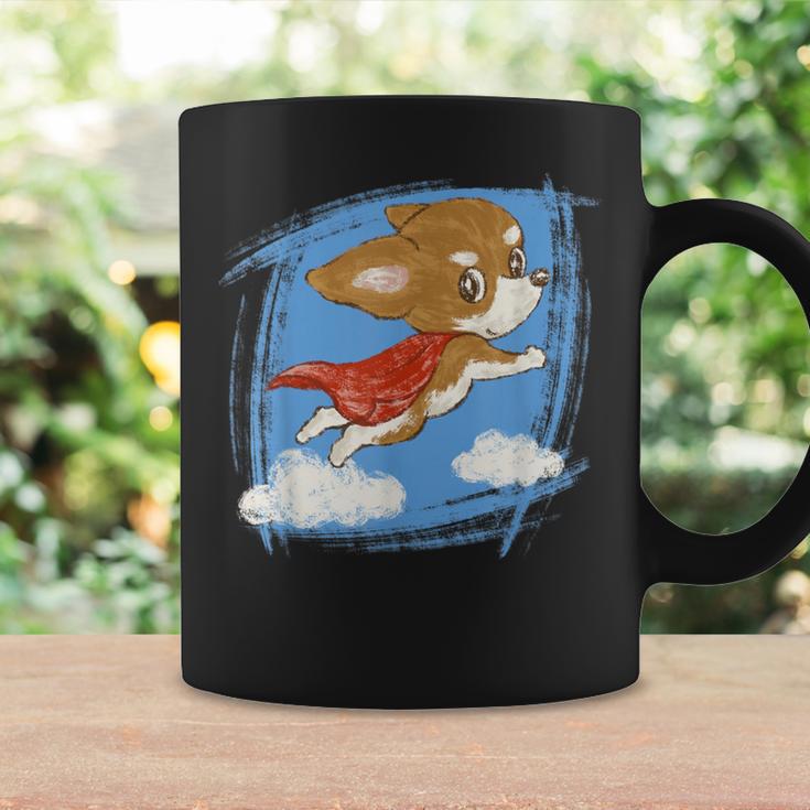 チワワ かわいい いぬ 子犬 ペット おもしろ 動物 スーパーヒーロー イラスト コーヒーマグ ギフトのアイデア