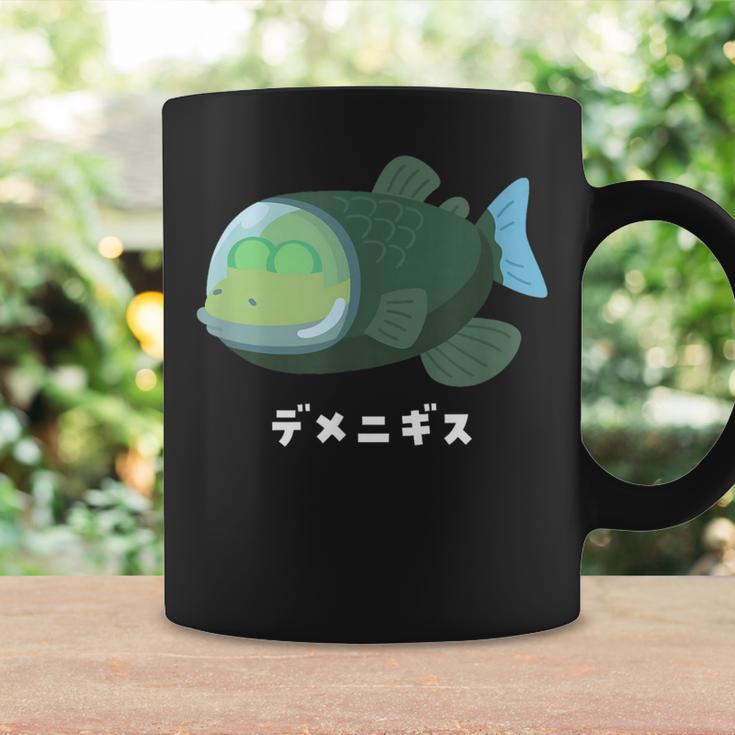 デメニギス Barreleye 頭が透明な魚 イラスト ゆるい 簡単 おもしろ かわいい 人気 深海魚 コーヒーマグ ギフトのアイデア