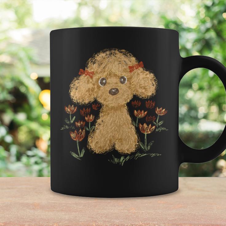 トイプードル かわいい いぬ 子犬 ペット おもしろ 動物 アート イラスト 長袖tシャツ コーヒーマグ ギフトのアイデア
