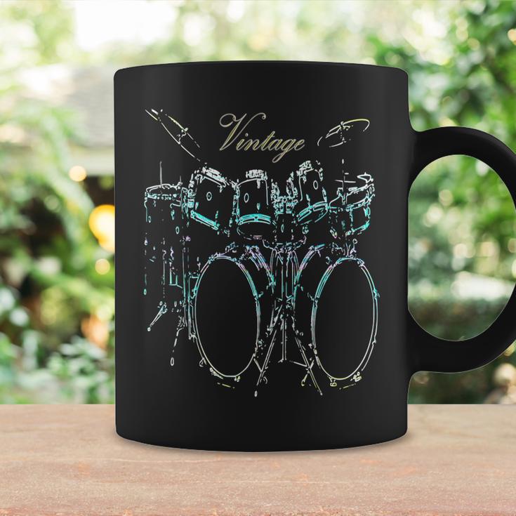 ドラムビンテージドラマードラムセットデザイン コーヒーマグ ギフトのアイデア