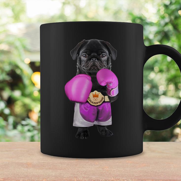 パグ犬ボクシング面白いフィットネスジムワークアウト コーヒーマグ ギフトのアイデア