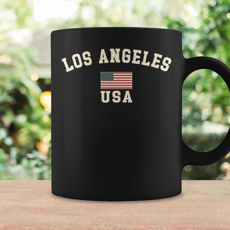 ビンテージ ロサンゼルス アメリカ アメリカ 国旗 La クール お土産 レトロ 長袖tシャツ コーヒーマグ ギフトのアイデア
