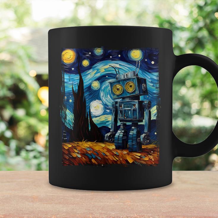 ビンテージロボットアート ゴッホ おもちゃ ロボットビルダー ロボティクス 長袖tシャツ コーヒーマグ ギフトのアイデア