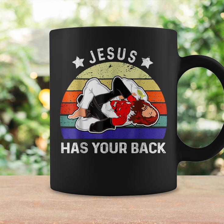 ブラジリアン柔術 Jesus Has Your Back コーヒーマグ ギフトのアイデア