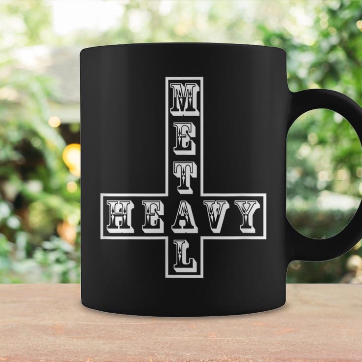 ヘビーメタル逆さま逆十字メタルヘッドサタン面白い Heavy Metal Inverted Crossatan コーヒーマグ ギフトのアイデア