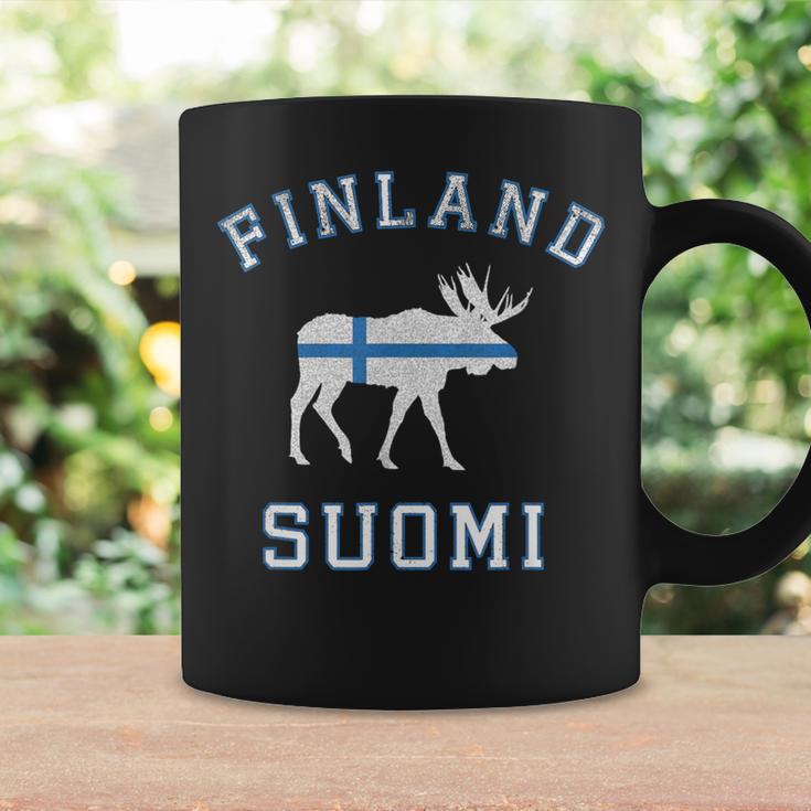 ヘラジカ フィンランド国旗 コーヒーマグ ギフトのアイデア