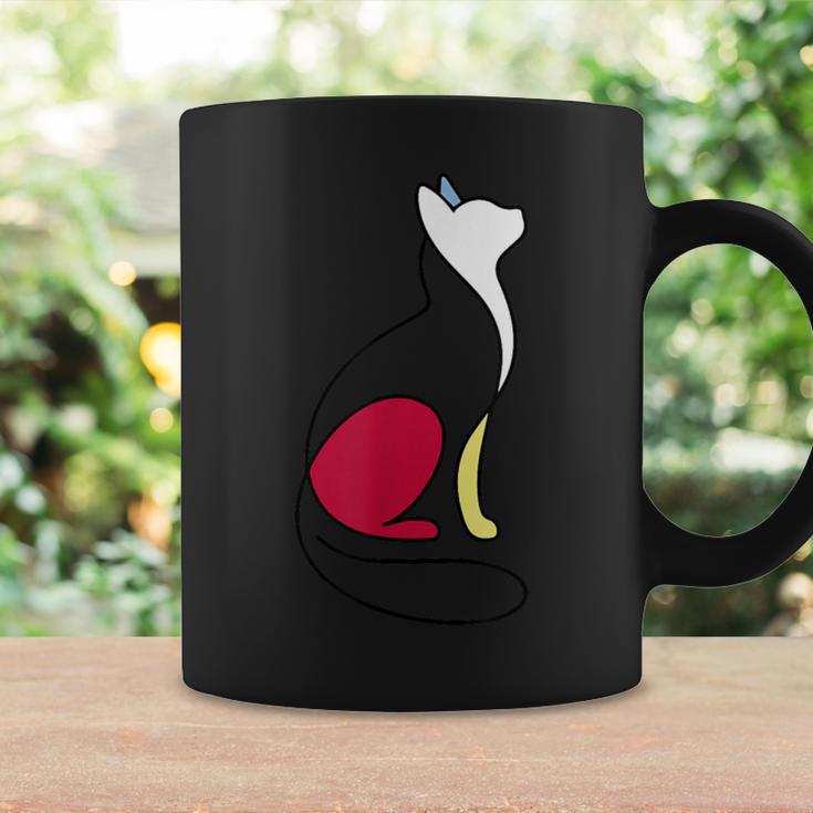 ミニマルラインアート ミロ風の猫 コーヒーマグ ギフトのアイデア
