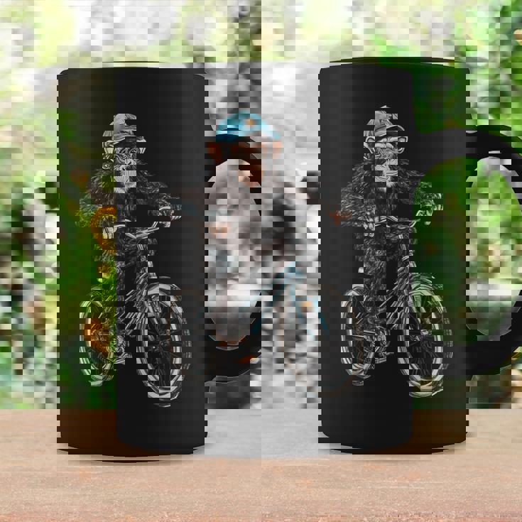 モンキー ライディング バイク ヴィンテージ 自転車 バイカー エイプ チンパンジー コーヒーマグ ギフトのアイデア