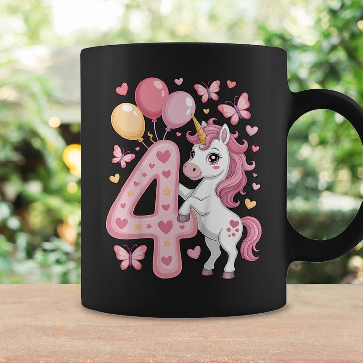 ユニコーン 4 誕生日 女の子 4 歳 馬 わたしは 4 コーヒーマグ ギフトのアイデア