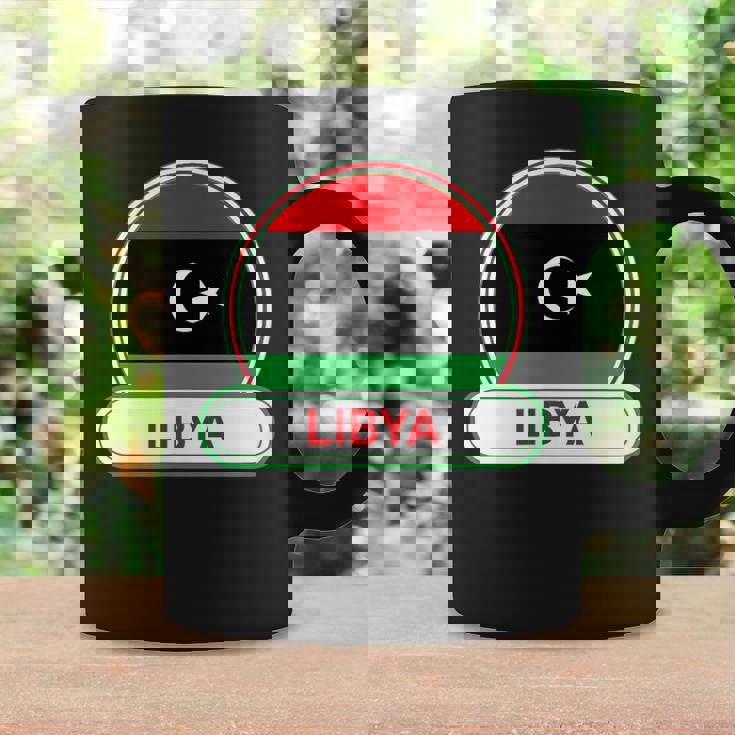 リビア国バッジ リビア国旗 コーヒーマグ ギフトのアイデア