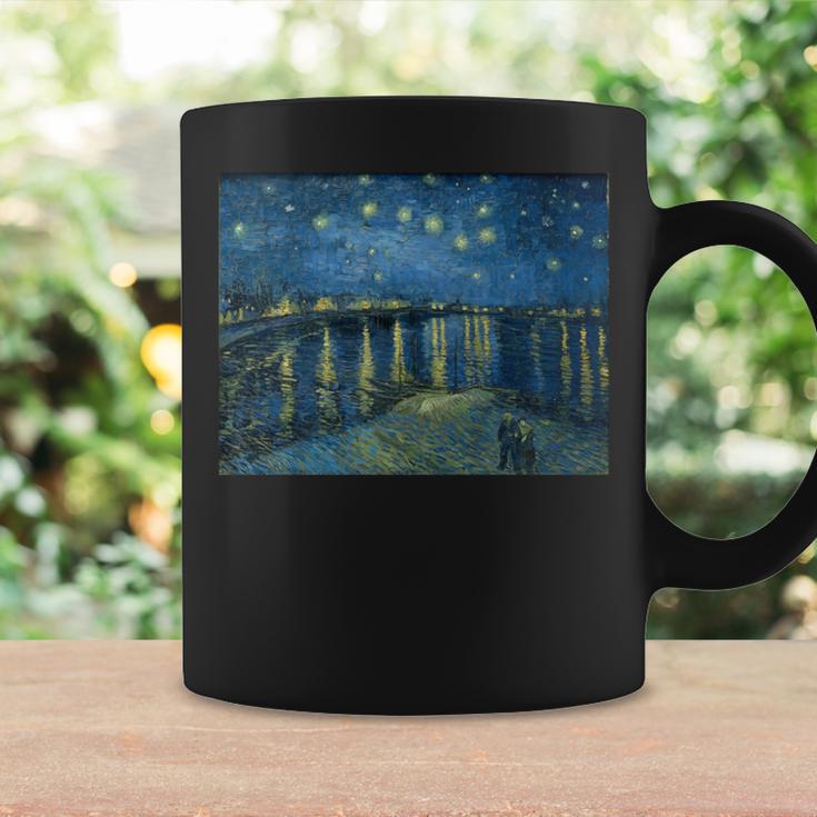 ヴィンセント・ファン・ゴッホによるローヌの星月夜 長袖tシャツ コーヒーマグ ギフトのアイデア