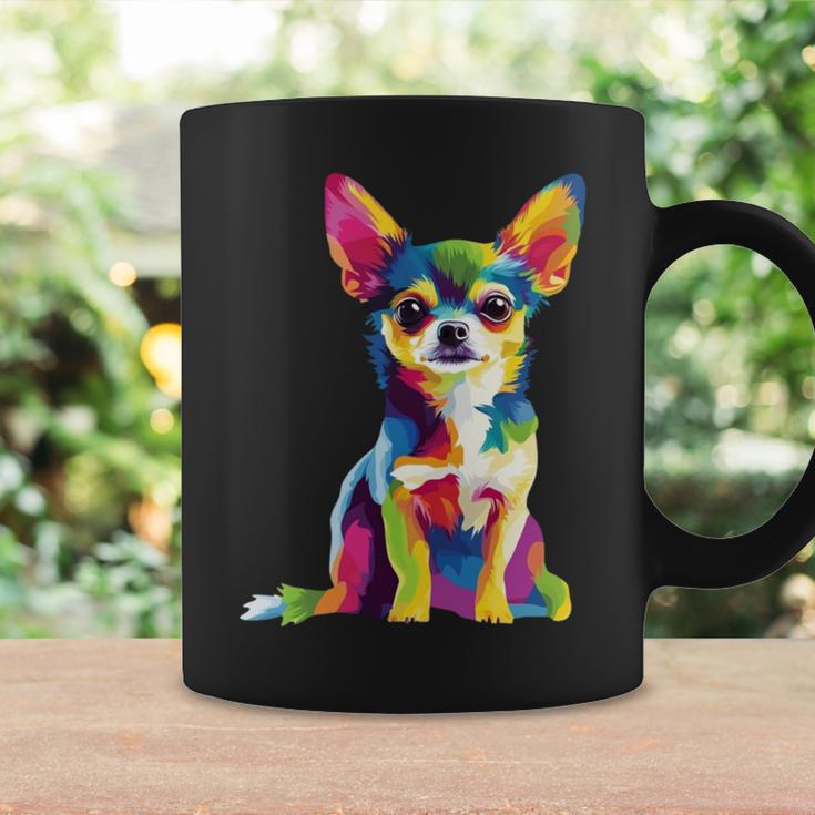 ヴィンテージ レトロ チワワ 犬 かわいい グルービー 犬 長袖tシャツ コーヒーマグ ギフトのアイデア