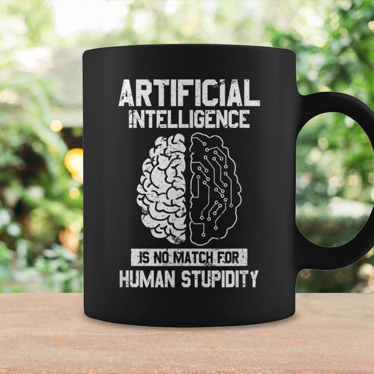 人工知能マッチ 人間の愚かさ Ai Tech ジョーク コーヒーマグ ギフトのアイデア