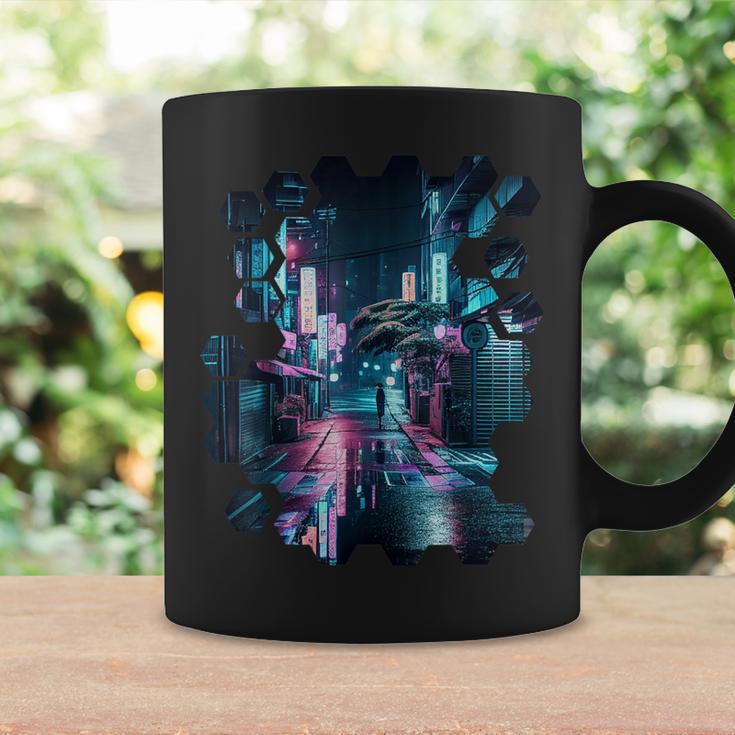 夜の東京のvaporwave美的ストリート日本の芸術 コーヒーマグ ギフトのアイデア