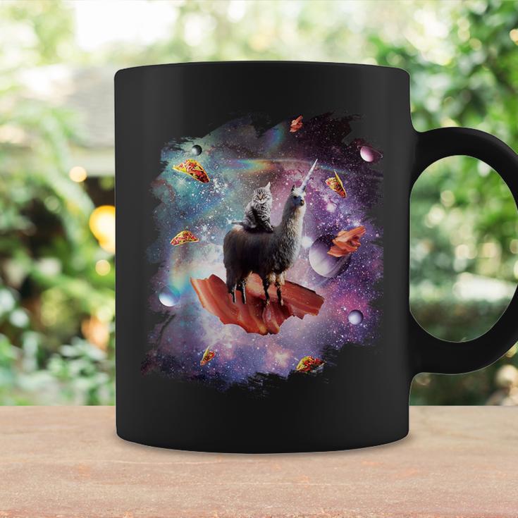 宇宙猫乗馬ユニコーン ラマ ベーコン&タコス コーヒーマグ ギフトのアイデア