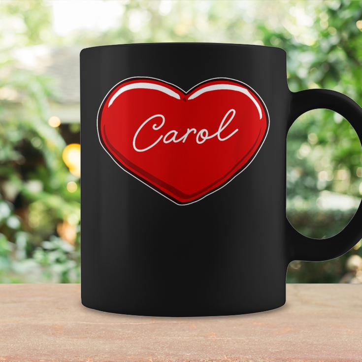 手描きのハートキャロル ファーストネーム ハート I Love Carol コーヒーマグ ギフトのアイデア