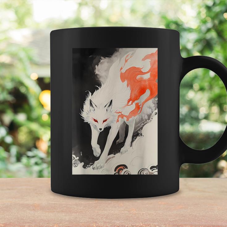 日本 キツネ 妖怪 白狐 幽霊 浮世絵 ヴィンテージ コーヒーマグ ギフトのアイデア