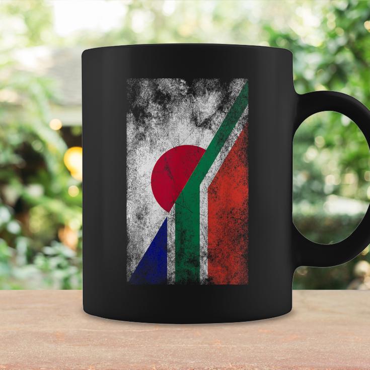 日本と南アフリカの国旗 日本の南アフリカ共和国 コーヒーマグ ギフトのアイデア