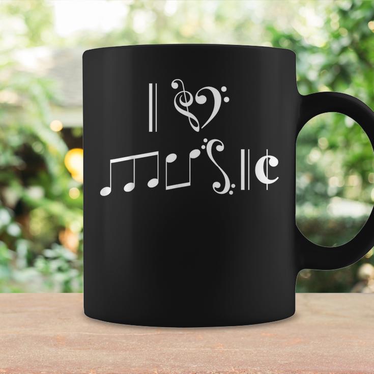 楽譜 音楽 ミュージシャン I Love Music クラシカル ピアノ ギフト コーヒーマグ ギフトのアイデア